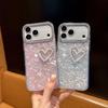 Яркий Алмазный Чехол-Двойное Сердце для iPhone 17 Pro Max/15 Pro, Нежный Простой Дизайн - Совместим с iPhone 11/12/16.