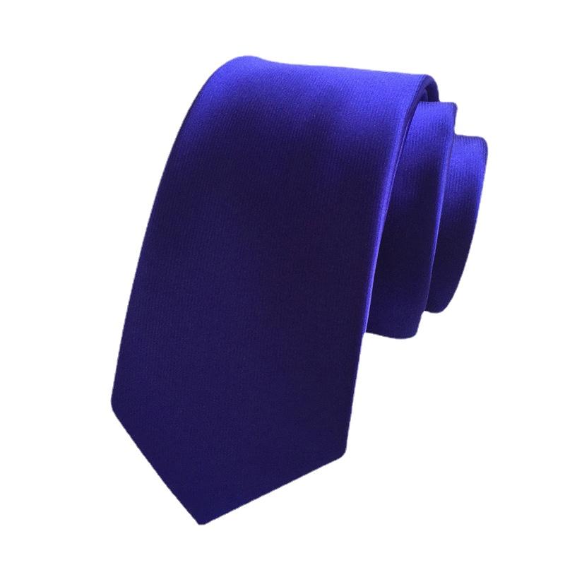 Cozy Up Solid Color Tie Men Thin and Narrow Version Formal Dress Business Wedding 148x6x3.5cm