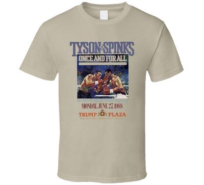 Unisex Shirt Cotton Oversize Large Size Mike Tyson Vs Michael Spinks Retro Boxing T Shirt