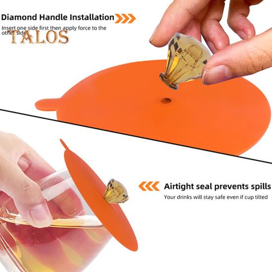 6 шт. крышка чашки термостойкие универсальные силиконовые чехлы для чашек с ручкой со стразами для чашек, кружек, бокалов для вина