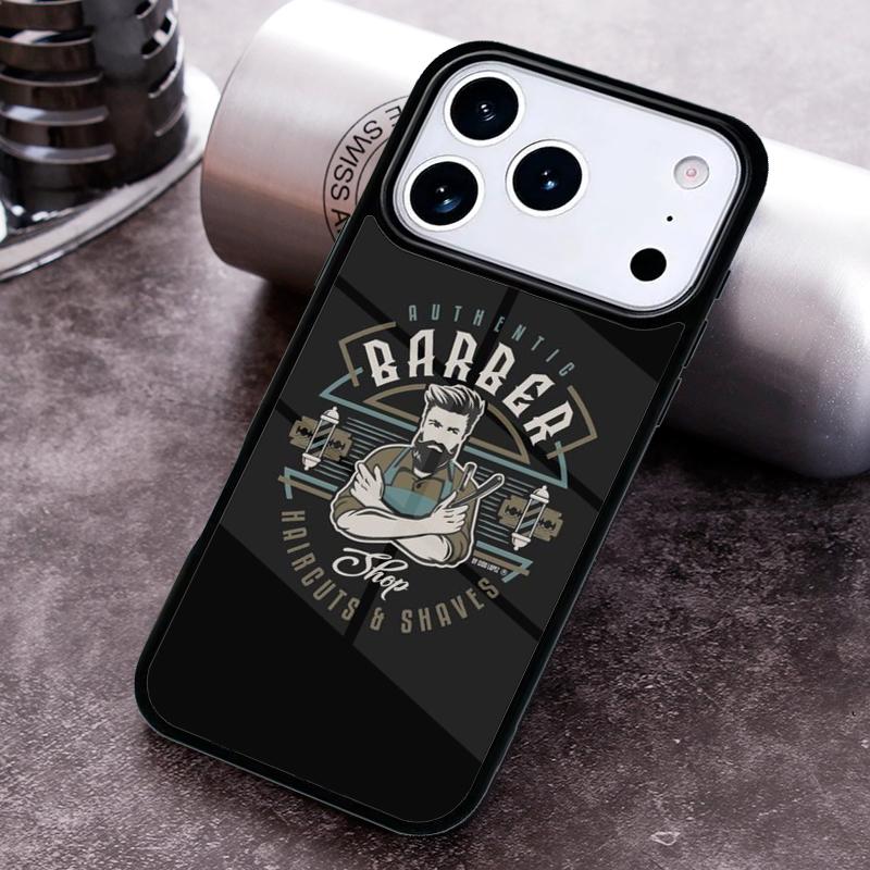 Barber Vintage Classic Barber Retro Distressed Phone Case For iPhone 17 16 15 14 13 12 11 Pro Max Plus 17Air Soft Silicone Cover