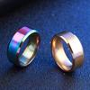 8 мм из нержавеющей стали, простое черное, серебряное, золотое цветное глянцевое кольцо для пар для женщин и мужчин, ювелирные изделия для свадебной вечеринки