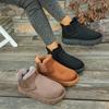 Fashion Winter Women Snow Boots 2025 New Plush Warm Casual Chelsea Ankle Boots Flats Platform Comfortable Ladies Shoes Zapatos De Mujer