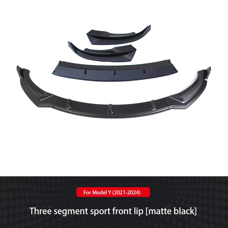 Front Bumper Lip Chin Diffuser Body Kit Spoiler Deflector Tuning Accessories For Tesla Model 3 2017-2023 Model Y 2021-2024