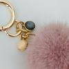 LALA Natural Mink Fur Keychain - Pink