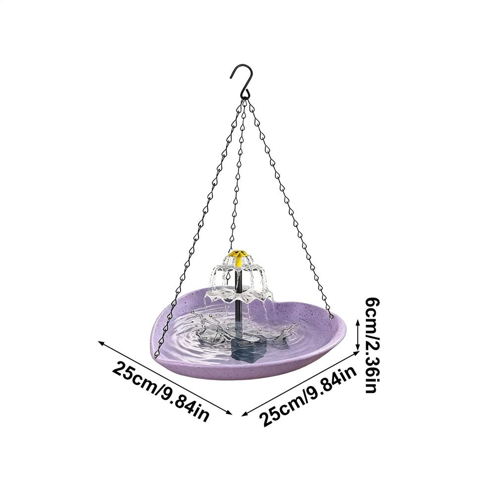 Bird Bath For Outside Heart Shape Weather Resistant Solar Bird Bath Fountain For Ponds Pool Patio Lawn Yard Macaws Sparrow