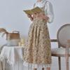 Цветочный принт фартук для работы по дому хлопковый фартук для уборки кухонный фартук для приготовления пищи кофейный фартук