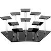 Acrylic Display Stands,10-Tier Action Figure Display Stand,Multilevel Acrylic Risers for Funko Pop Cupcake Dessert and Perfume Display,Display Risers