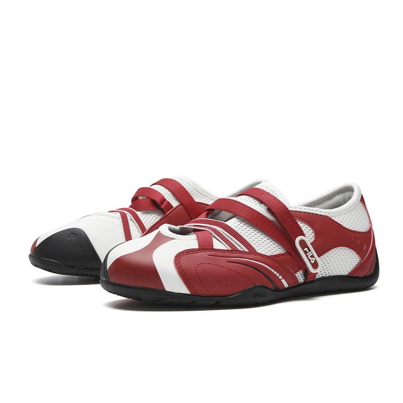 Fila TURBO Дышащие Легкие Низкие Повседневные Кроссовки Женские Стандартные Белый/Самба Красный F12W622406FCA