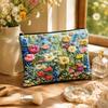 Double-sided Printed Toiletries Organizer Floral Cosmetics Storage Bag  Outdoor Use