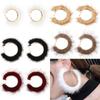 Exaggerated Winter Autumn Round Hairy Earring Plush Jewelry Big Circle Earrings Warm Fur Hoop