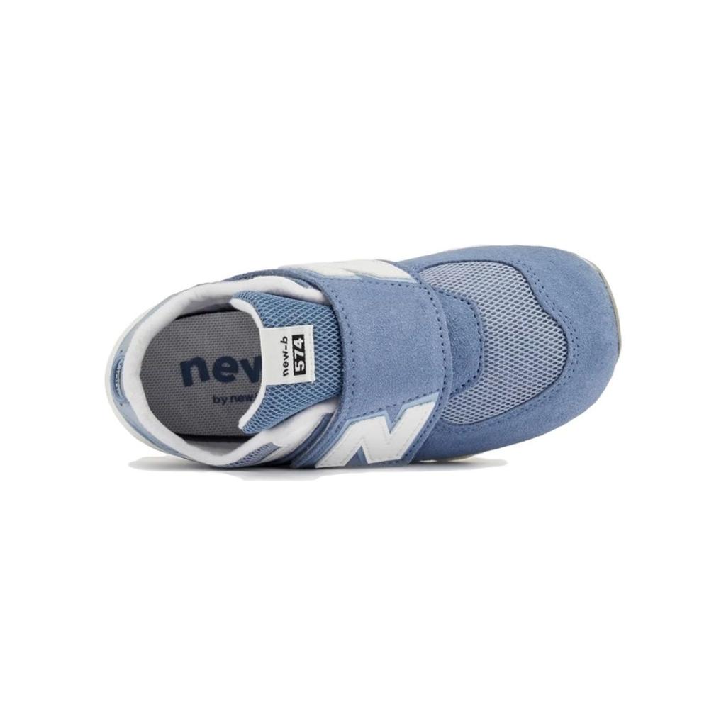 New Balance 574 Hook & Loop Toddler Mercury Blue Baby Sneakers White NW574FDG