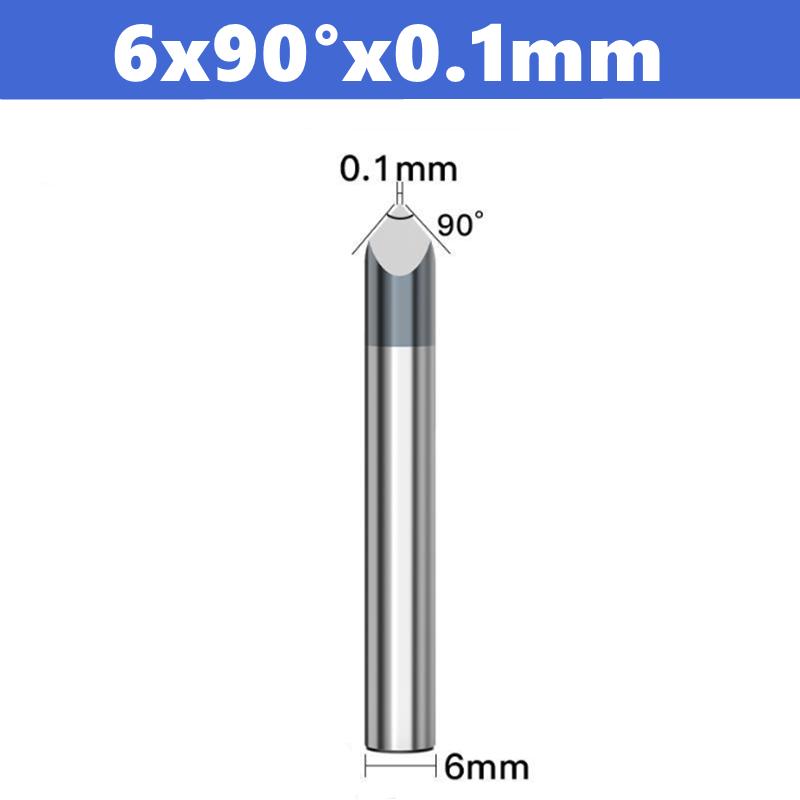 Фреза ЧПУ 3-гранная пирамидальная гравировальная 4мм/6мм хвостовик твердосплавная концевая фреза 20,30,40,45,60,90 градусов фреза ЧПУ