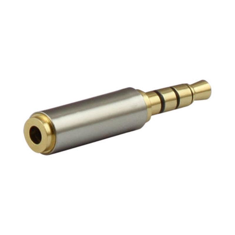 Gold 3.5mm Male To 2.5mm Female Stereo Audio Headphone Jack Adapter Converter