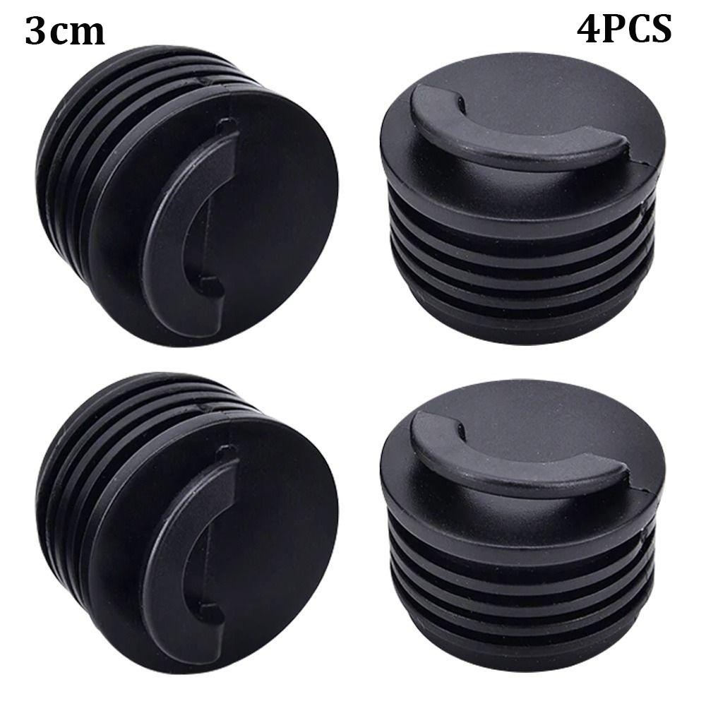 4pcs Black Rubber Kayak 3/4cm Bung Rubber Drain Holes Plugs Scupper Stopper Scupper Holes Plugs