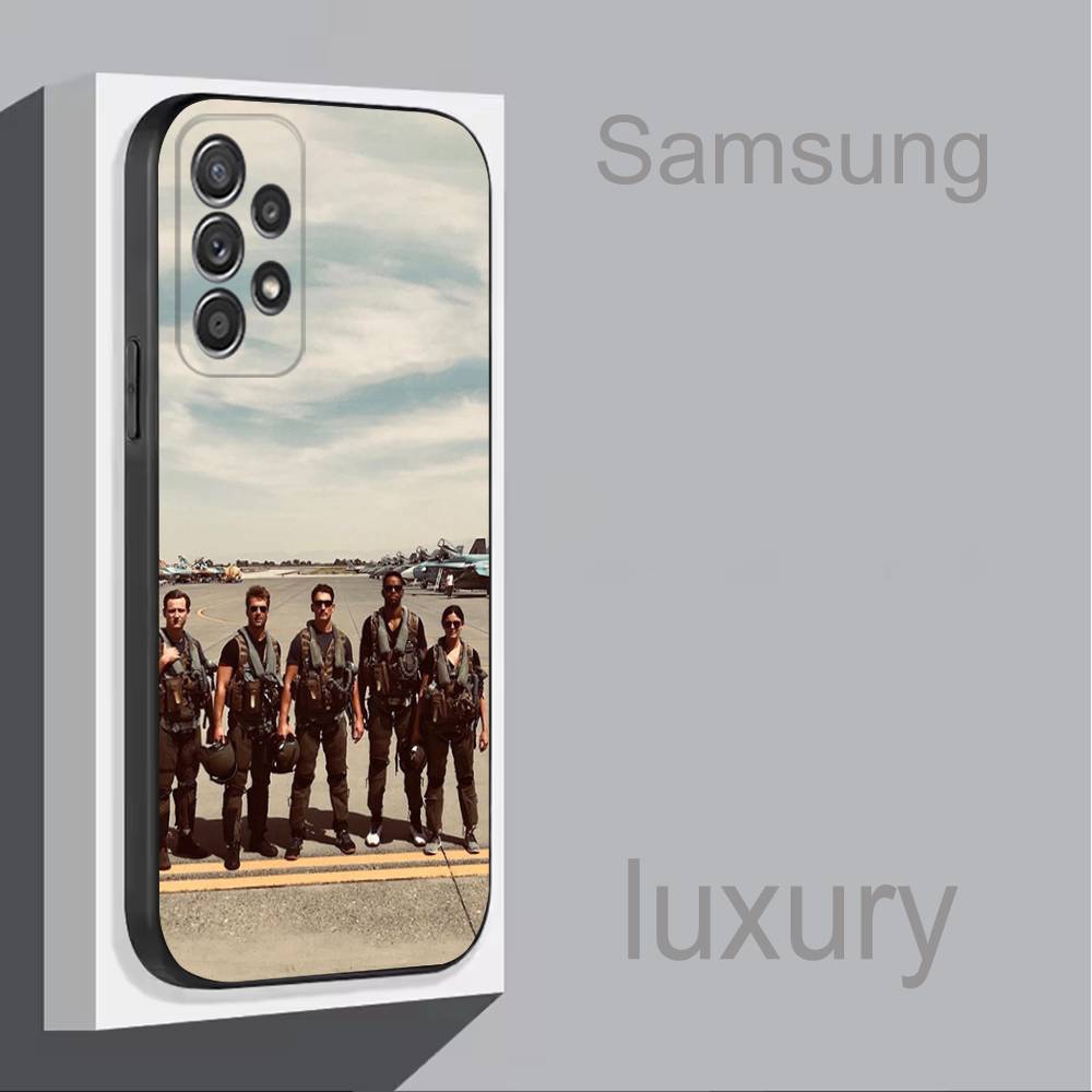 Чехол для телефона T-Top G-Gun M-Maverick-ES для Samsung S 9,10,21,30,22,23,24,25,Ultra,Plus,Lite,FE,4,5G Черный Мягкий Точный