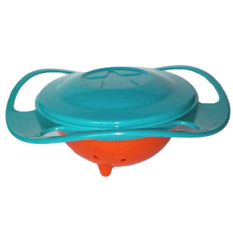 Baby No-Spill Balance UFO Flying Saucer Bowl 360 Degree Rotating Children's Fun Spinning Feeding Bowl