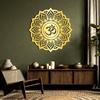 Металлическое настенное искусство Мандала - Современный декор для йоги и медитации, Водонепроницаемый и устойчивый к ржавчине, Настенное украшение для дома, спальни, ванной комнаты
