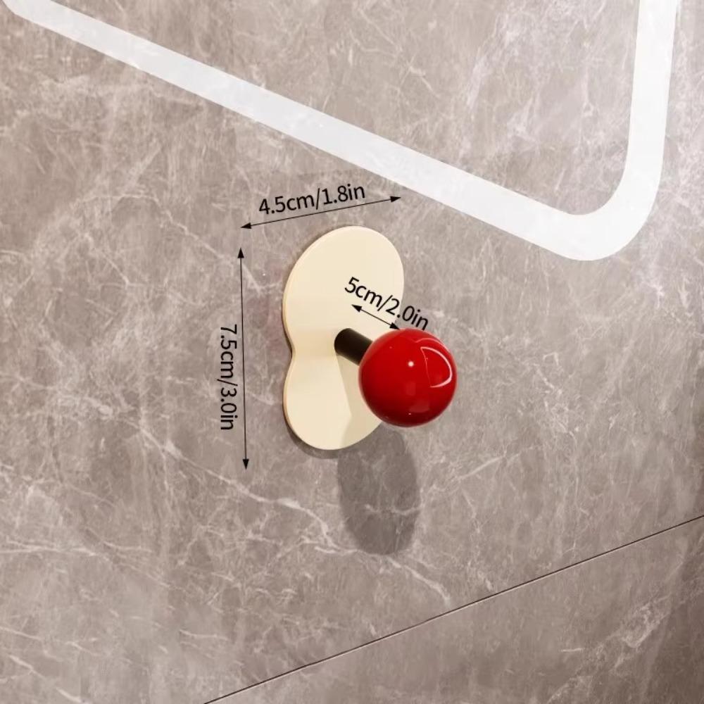 Wall Mount Dopamine Adhesive Hooks Heavy Duty Towel Hanger Colorful Bathroom Adhesive Wall Hook
