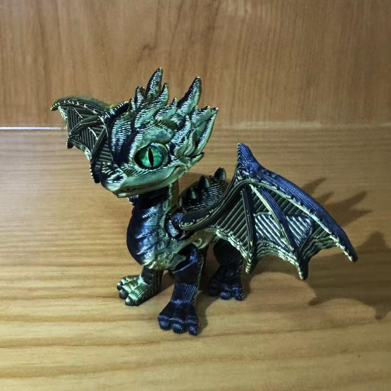 3D-печатный дракон, Игрушки-фигурки драконов для снятия стресса, Подвижные модели животных, Настольные украшения, Симуляционные модели, Фигурки, Подарки