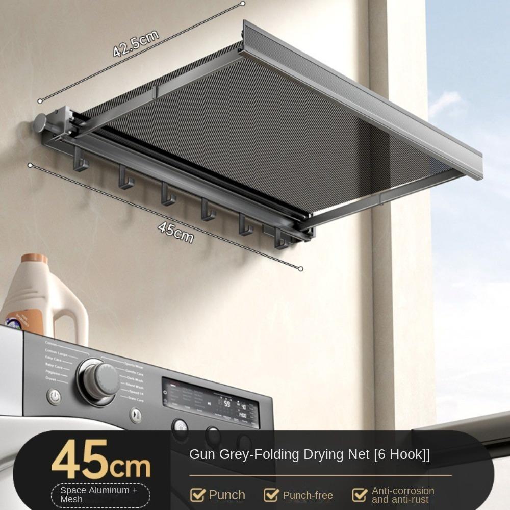 Невидимая вешалка для одежды с крючками, компактная телескопическая сетка для сушки белья, настенные стеллажи для хранения белья без проколов