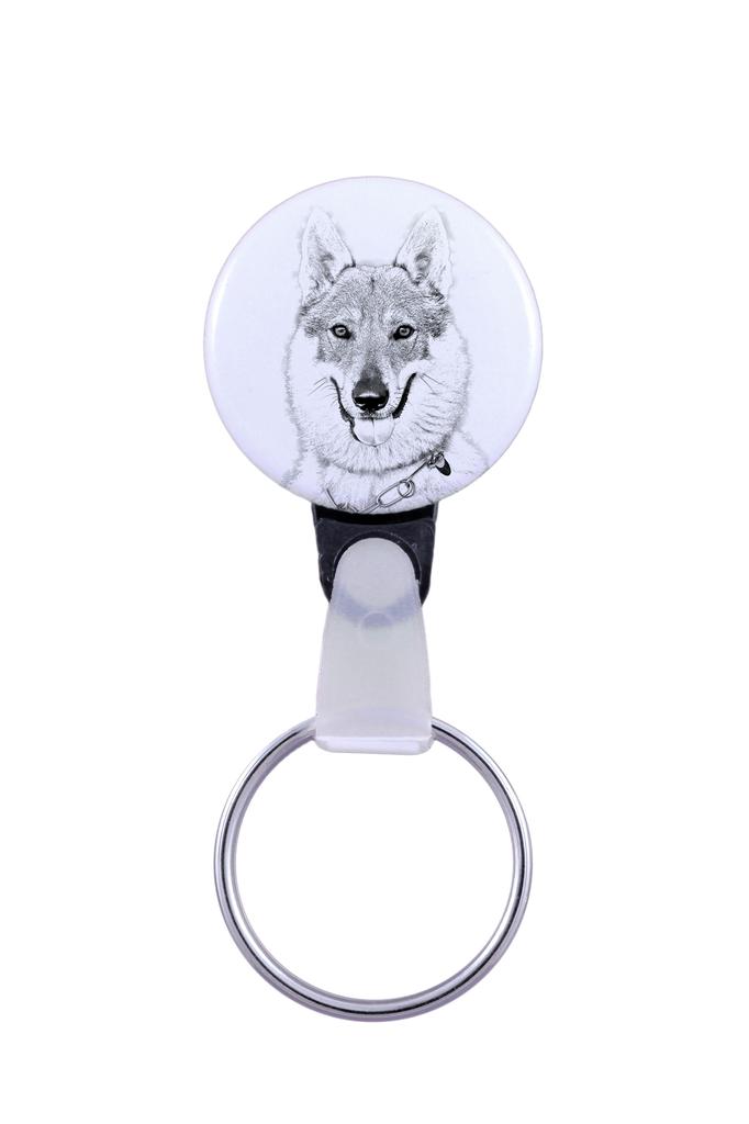 Czechoslovakian Wolfdog, Czechoslovak Vlcak - Keychain with a Dog Portrait, Pendant with the Brand's Own Art-Dog Graphics