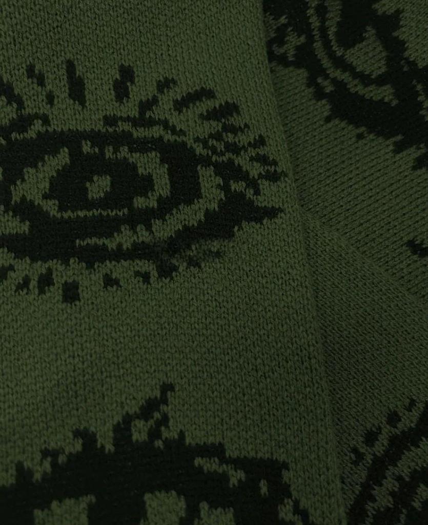 Унисекс уличный стиль граффити узор контрастный пуловер свитер