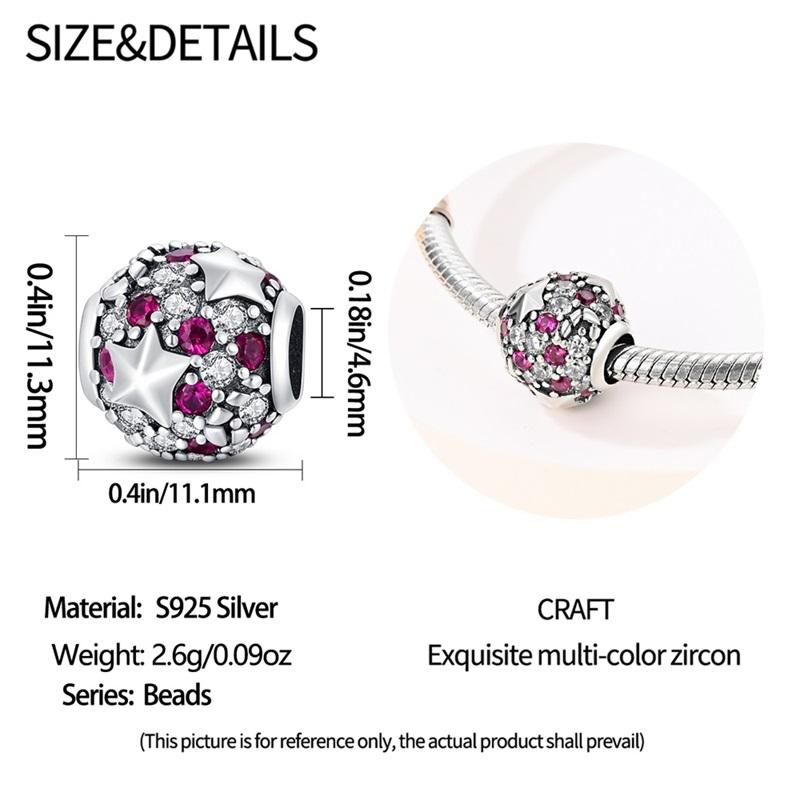 925 Silver Classic Purple Retro Heart Shape Lotus Angel Pattern Charms Beads Fit 3mm Original Bracelet DIY Jewelry Gift