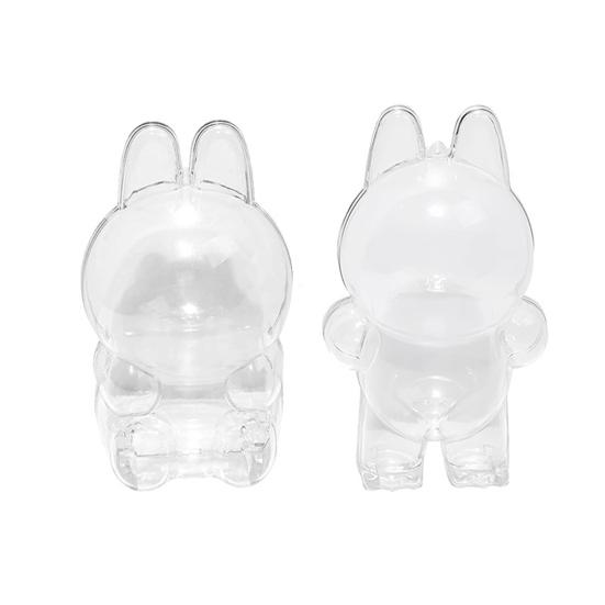 1/2Pcs Clear Figure Display Cases with Keychain High Durability Transparent Portable Dustproof Mini Doll Protective Covers