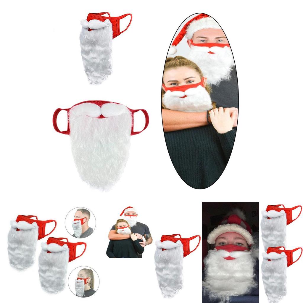 Soft And Breathable Adult Unisex Funny Santa Claus Beard For Xmas Cosplay