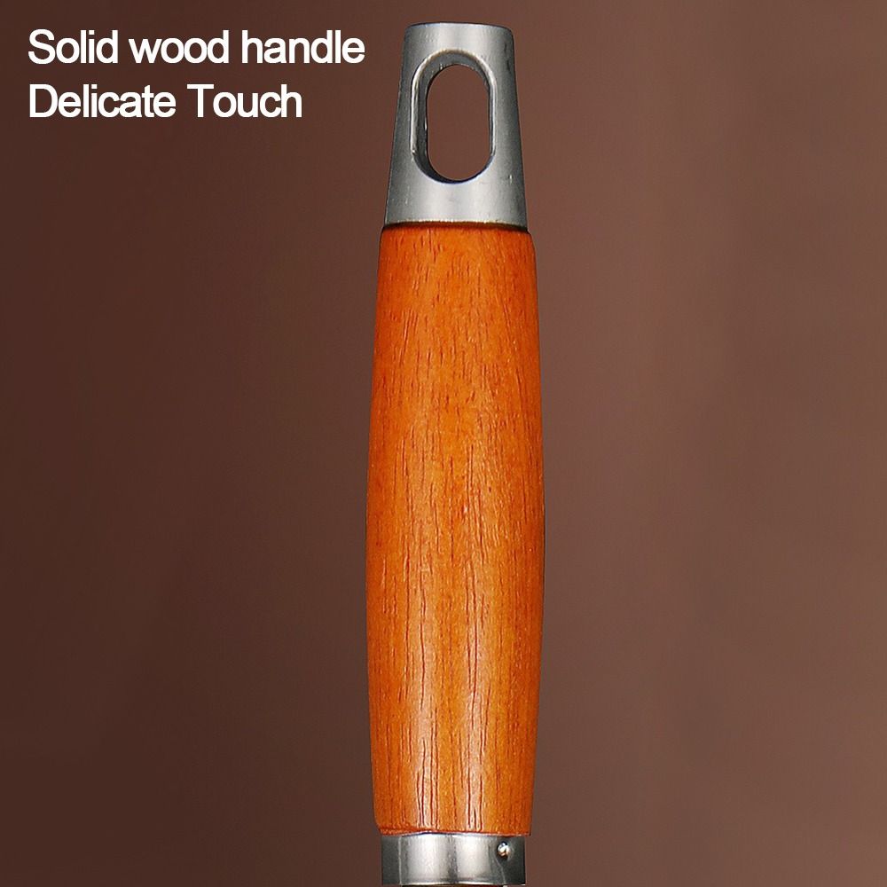 Лопатка для кошачьего туалета из нержавеющей стали 304, нескользящая, с деревянной ручкой, мелкоячеистая, для уборки кошачьих экскрементов