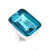 Swiss Blue Topaz Gemstone 925 Sterling Silver Jewelry Ring Size 7