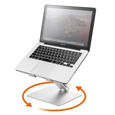 Подставка для ноутбука Sanwa Direct с поворотом, регулировкой высоты, регулировкой угла наклона, совместима с дюймами, складная, 9,7–15,6 100-CR016