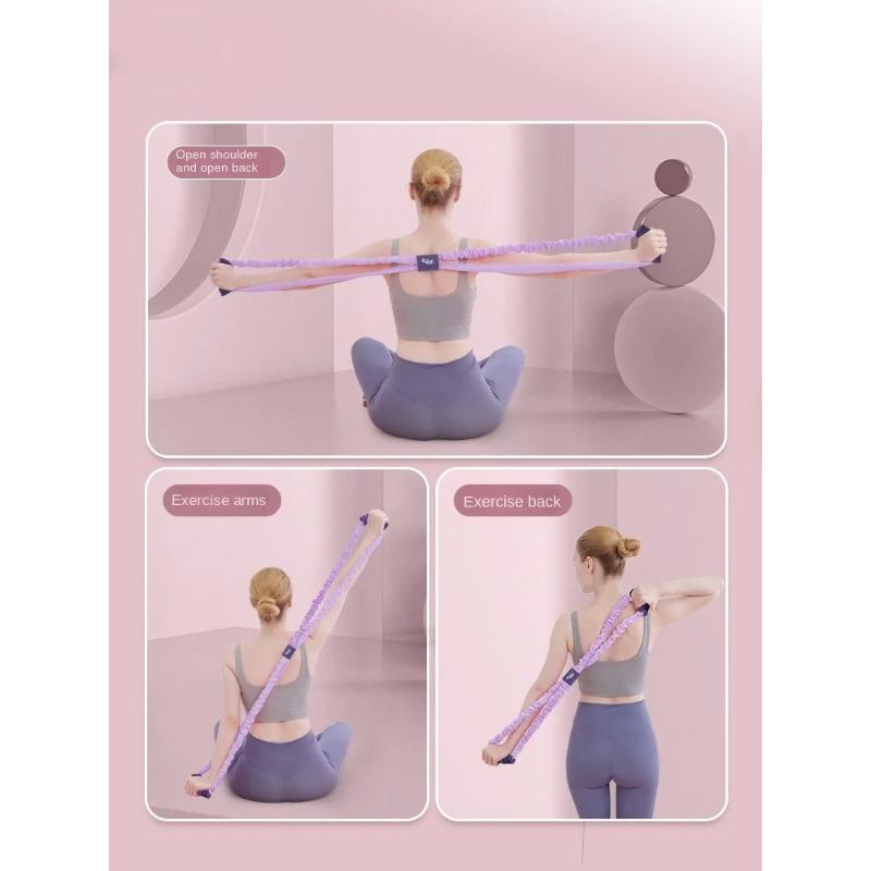 8-значный пояс для натяжения Йога Эластичные ленты для фитнеса Резиновые ленты для упражнений Бодибилдинг Ремень сопротивления Спортивные ремни для спортзала