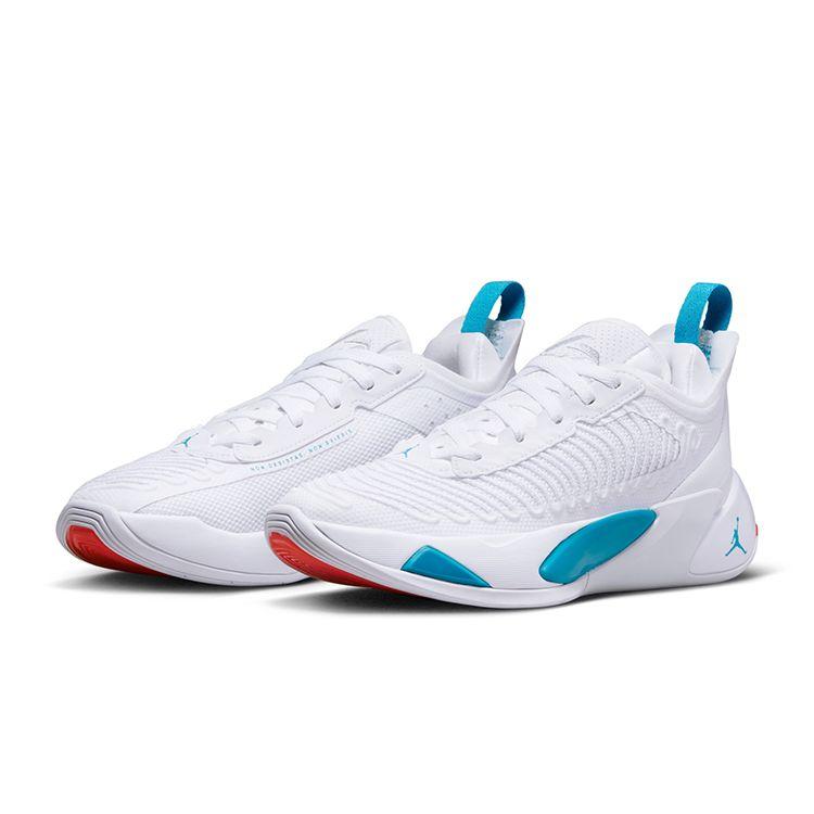 Air Jordan Luka 1 GS Legend of 7 Kids Sneakers White Neo-Turquoise Bright-Crimson DQ6513-104