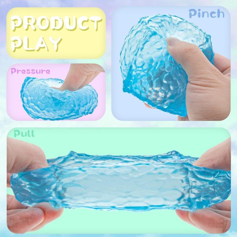 Сенсорный кубик-антистресс для снятия напряжения, медленно поднимающийся кубик-фиджет с текстурой, сжимаемые игрушки, мягкий кубик льда-антистресс для детей