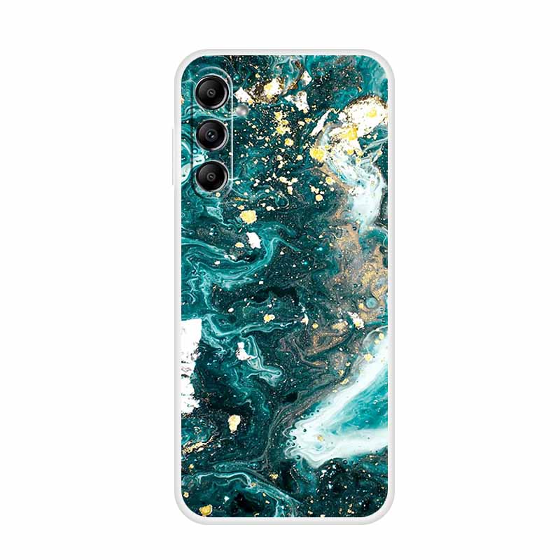 Для Samsung Galaxy A14 A34 A54 5G Мраморный Мягкий Чехол Силиконовый ТПУ Задняя Крышка Телефона Coque для Samsung A 54 34 14 4G Мультяшные Fundas