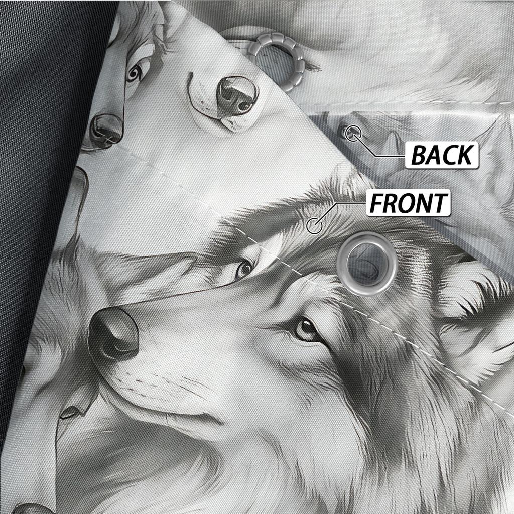 1 шт. Занавеска для душа с принтом в виде волка, водонепроницаемая, с 12 крючками, для ванной комнаты, душа, ванны, модное домашнее использование