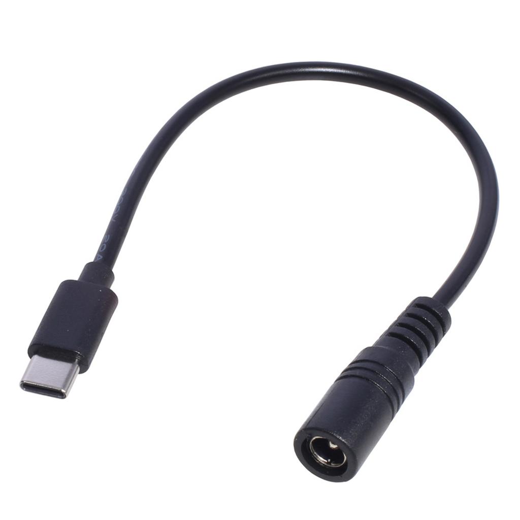 Гнездо DC 5.5x2.1мм - Штекер USB Type C Удлинитель шнура питания Зарядный кабель Адаптер (5,5x2,1 мм на Type C)