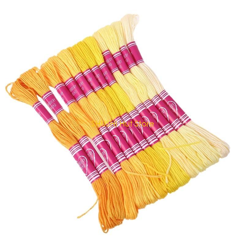 12 шт. для вышивки крестом Нитки Градиентные Мулине Катушки для шитья Плетение DIY Домашние Инструменты для рукоделия Аксессуары D57B