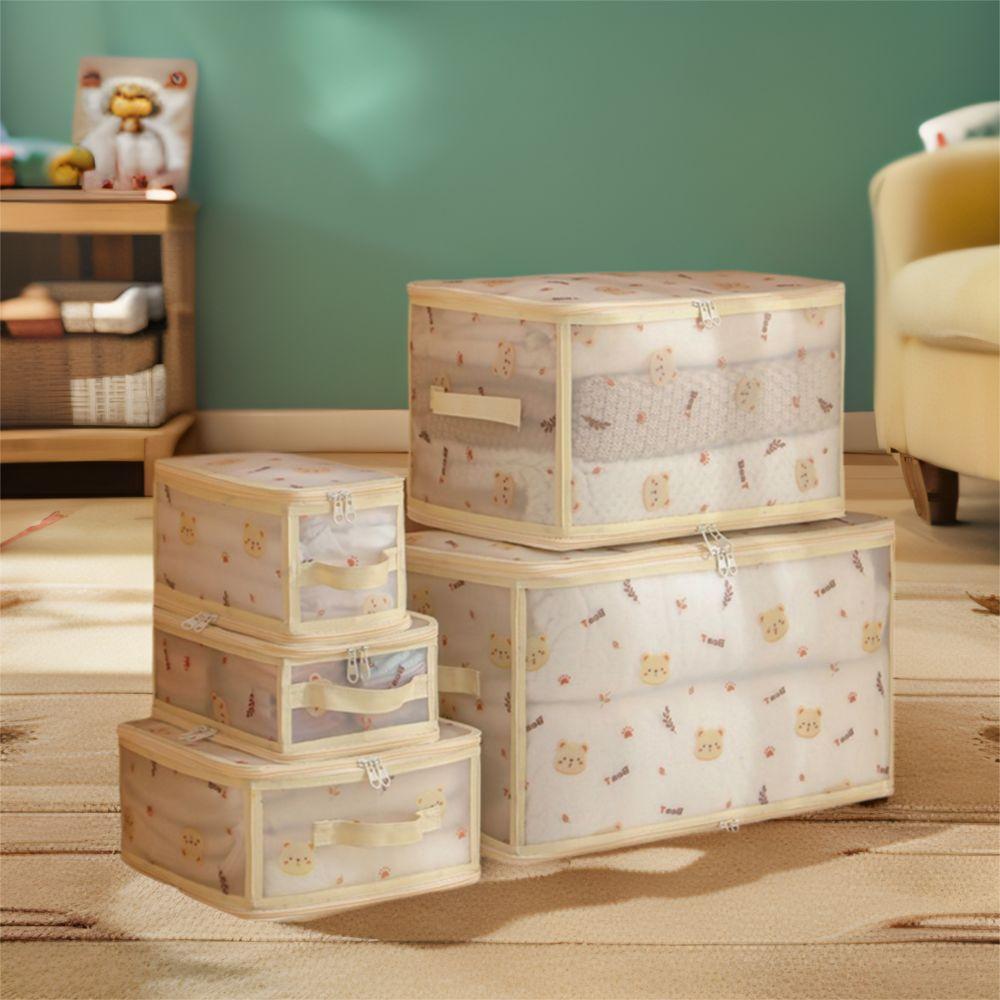 Foldable Clothes Storage Box Waterproof Closet Storage Organizer Bedroom