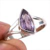 Ювелирное кольцо из чистого серебра 925 пробы с натуральным розовым аметистом ручной работы S.9.5 j5u30
