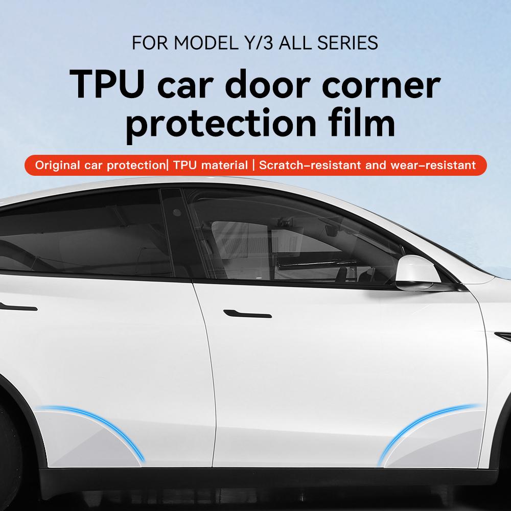 YZ для Tesla Model Y Juniper Защитная пленка из ТПУ для дверей автомобиля Защита кромки двери автомобиля Водонепроницаемая наклейка против царапин Аксессуары 2026