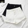 Summer Thin High-waisted Denim Shorts Female Summer Small Irregular Design