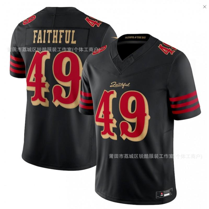 San Francisco 49ers NFL Football Jersey Unisex Adult Solid Color Team Apparel Fall Winter