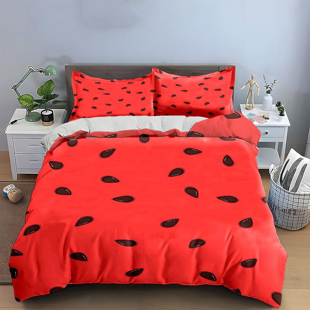 Watermelon Pattern Bedding Set Bedding Duvet Cover Set Duvet Cover Pillowcases (1 * Duvet Cover 2 * Pillowcases, without duvet insert)