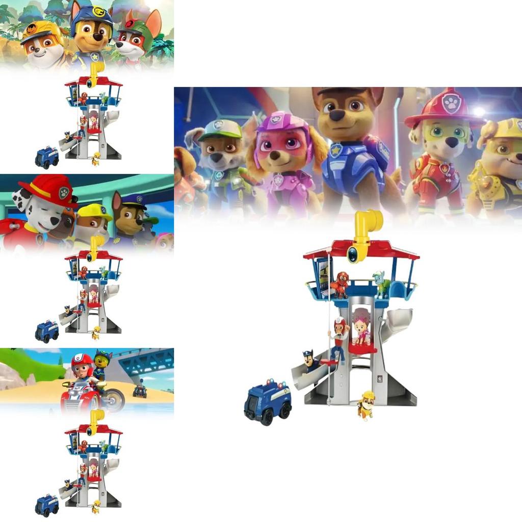 Paw Patrol Toy Set For Kids With Pullbackpolice Cars And Figures For Children Playtime