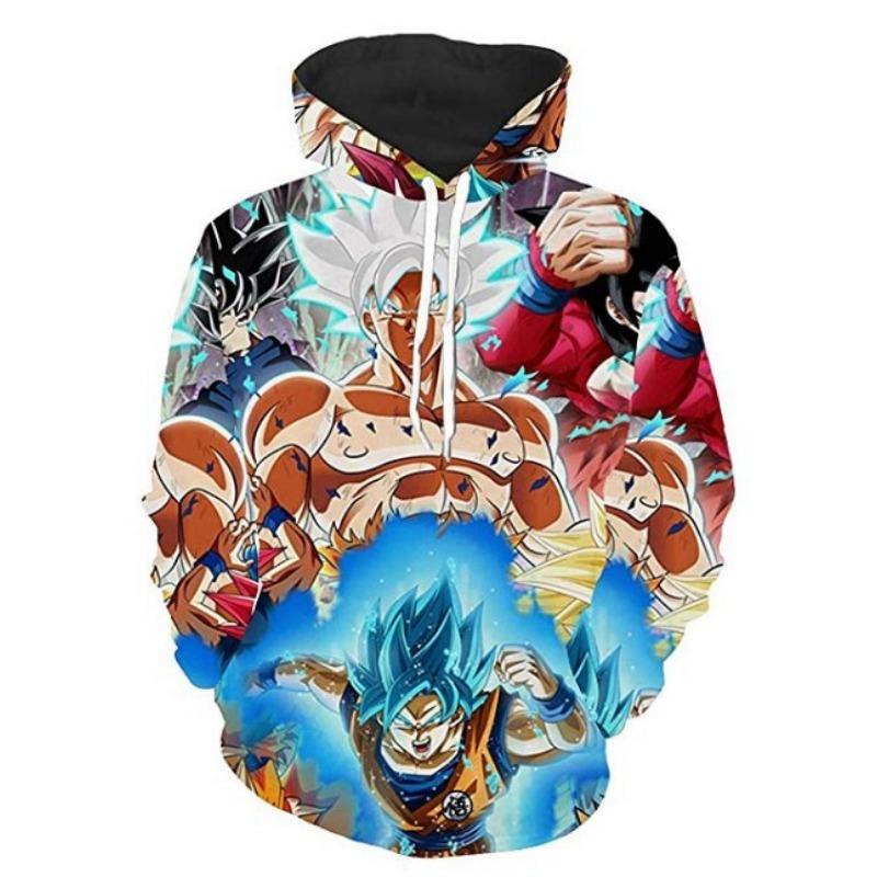 2024 3D Новый аниме Dragon Ball принтованный свитер серии пуловер Generation Tide Brand Hoodie Gift Pink Goku