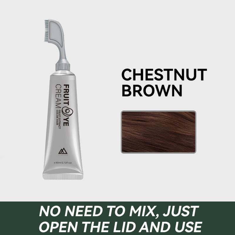 80 мл фруктовая эссенция для окрашивания волос, расческа для волос, кремовый цвет, черный, коричневый для женщин, бабушка, дедушка