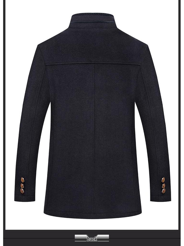 Мужское шерстяное пальто с двойным лацканом - Модная осенне-зимняя верхняя одежда